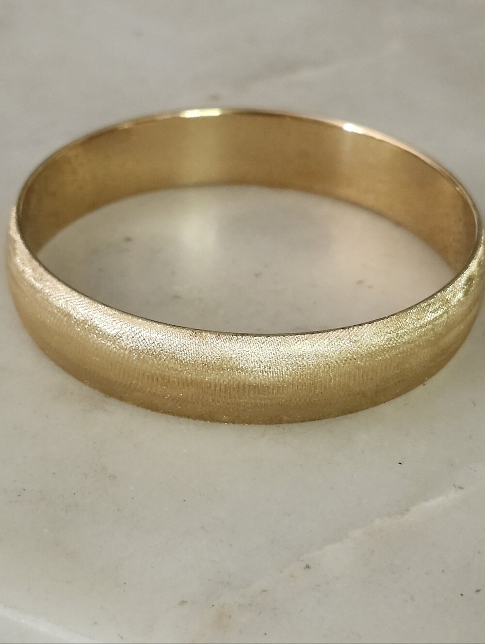 Monet Gold Tone Satin Finish Bangle Bracelet